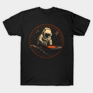 Astronaut Play Vinyl Record T-Shirt